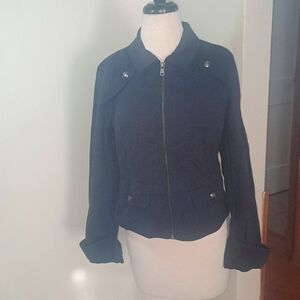 Baccini Navy fitted jacket SZ M